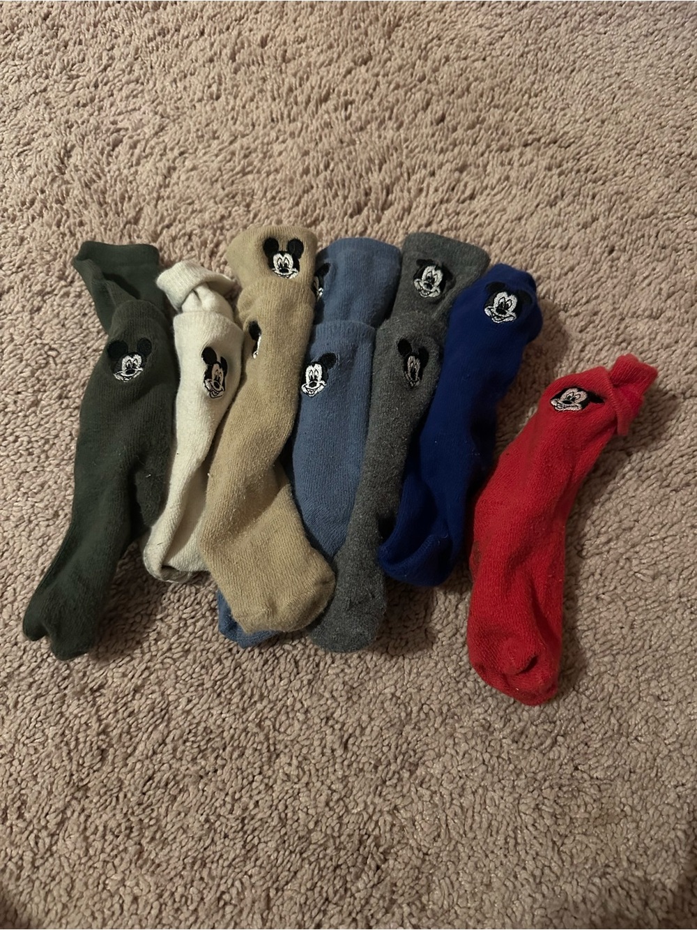Mickey Mouse Casual Crew Socks - Multi-Color Pack